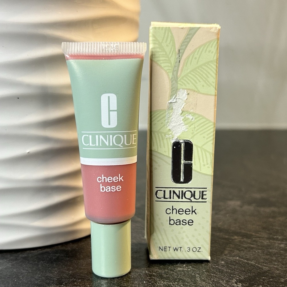 NEW Clinique 01 PEACHY SOFT Cheek Base Cream Blush Base .3 oz RETIRED